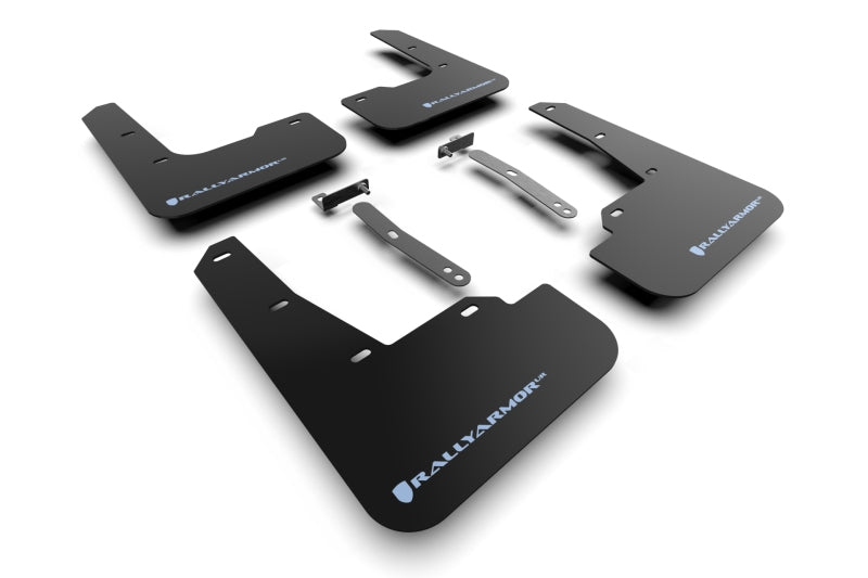 Rally Armor MF79-UR-BLK-PBL 22-23 Hyundai Elantra N & N Line Black UR Mud Flap w/Light Blue Logo