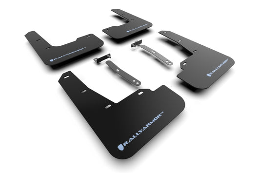 Rally Armor MF79-UR-BLK-PBL 22-23 Hyundai Elantra N & N Line Black UR Mud Flap w/Light Blue Logo