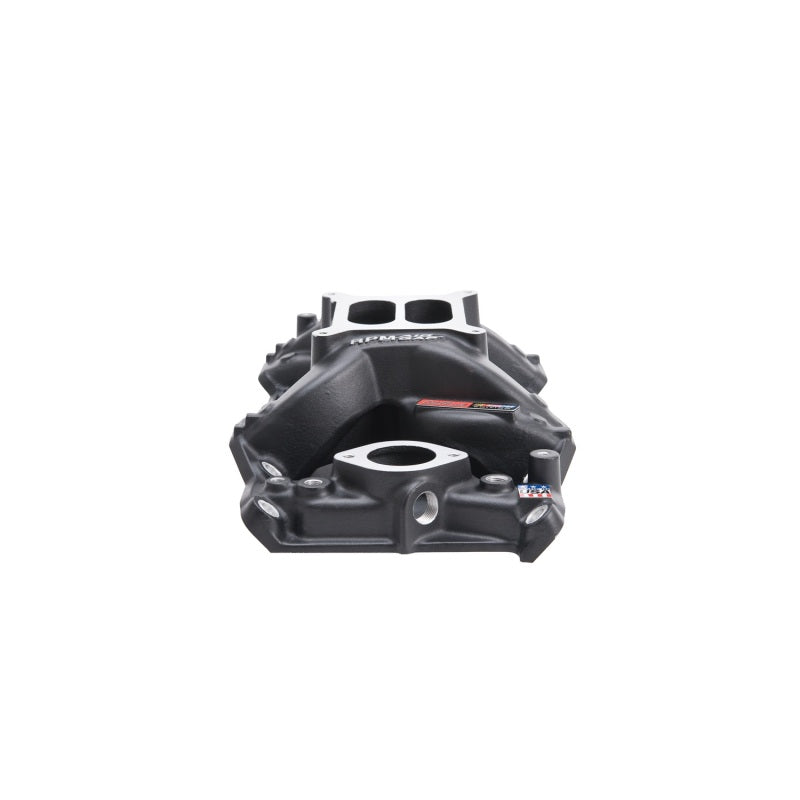 Edelbrock EDE75763 SBM Performer RPM A/G Manifold - Black Finish