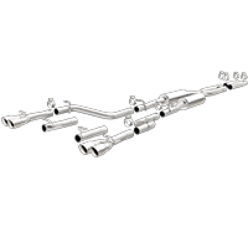 Magnaflow 19217 MagnaFlow Cat-Back, SS, 2.5in, Quad Split Rear 3.5in Tip 2015 Dodge Challenger 3.6L V6