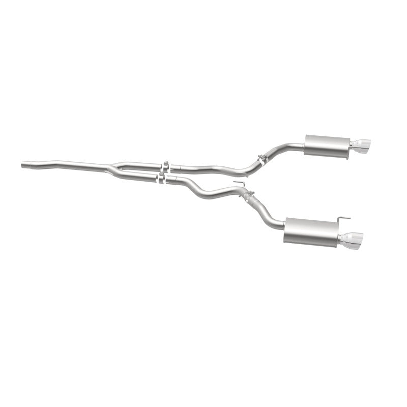 Magnaflow 19097 MagnaFlow Cat Back, SS, 2.5in, Street, Dual Split Polished 4.5in Tips 2015 Ford Mustang Ecoboost