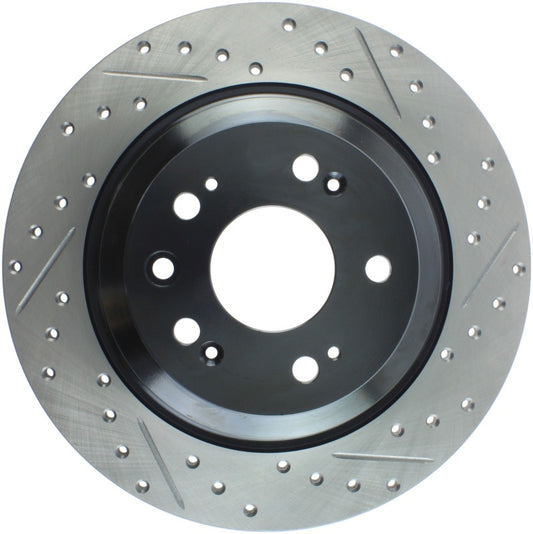 Stoptech 127.40074L StopTech Slotted & Drilled Sport Brake Rotor