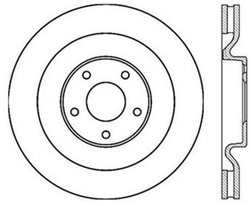 Stoptech 126.62102CSL StopTech Power Slot 06-10 Corvette (Z06) / 10 Corvette Grand Sport Front Left Slotted CRYO Rotor