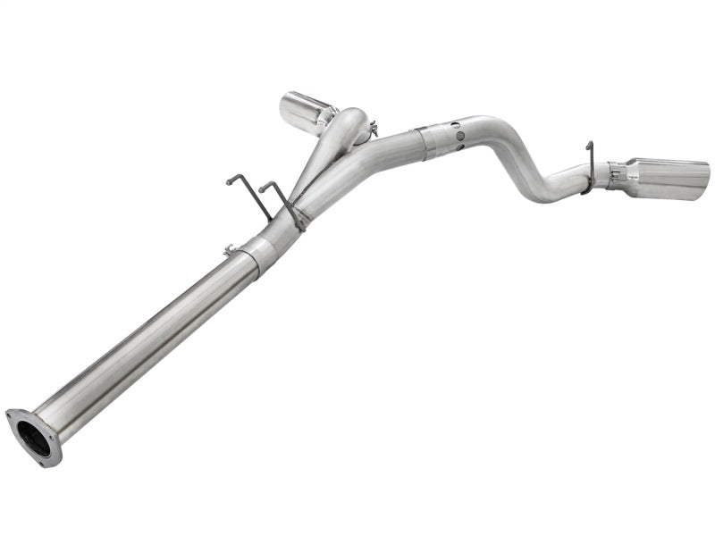 aFe 49-03065-P Atlas Exhaust 4in DPF-Back Exhaust Aluminized Steel Polished Tip 11-14 ford Diesel Truck V8-6.7L