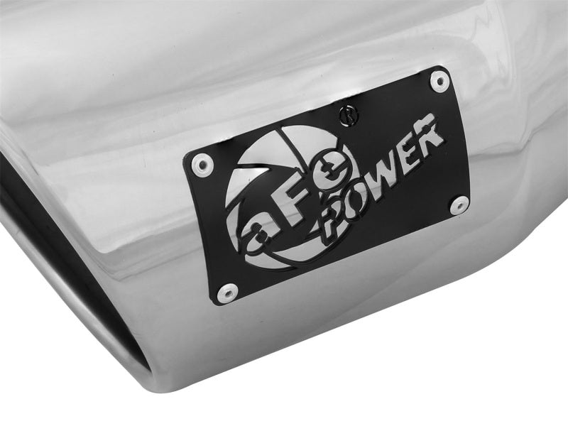 aFe 49T50702-P12 Diesel Exhaust Tip Bolt On Black 5in Inlet x 7in Outlet x 12in - Right