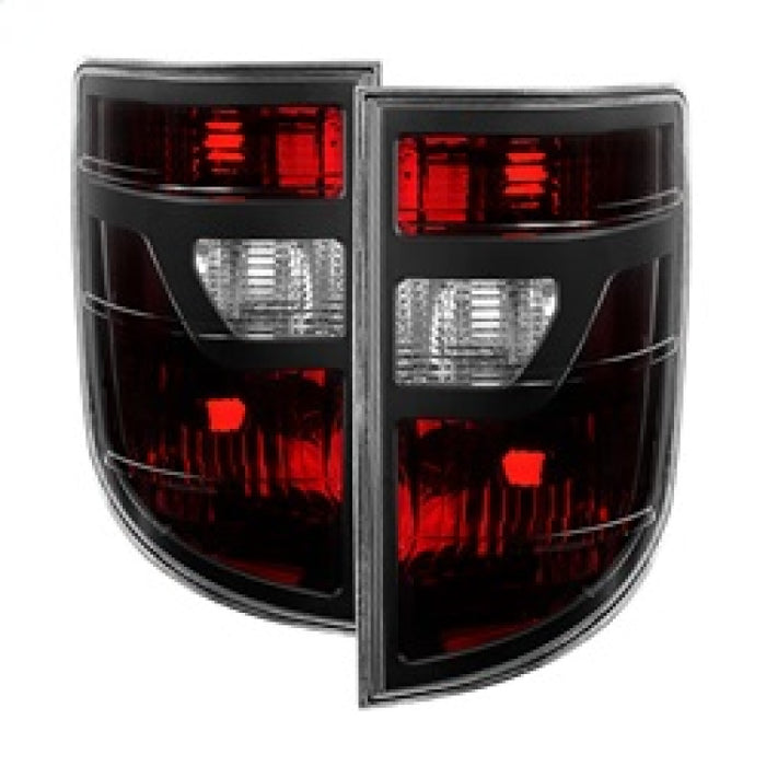 SPYDER 9033193 xTune Honda Ridgeline Pickup 06-08 OEM Style Tail Lights Red Smoked ALT-JH-HRID06-OE-RSM
