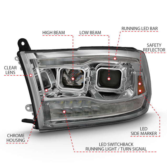 ANZO 111442 ANZ LED/Projector Headlights