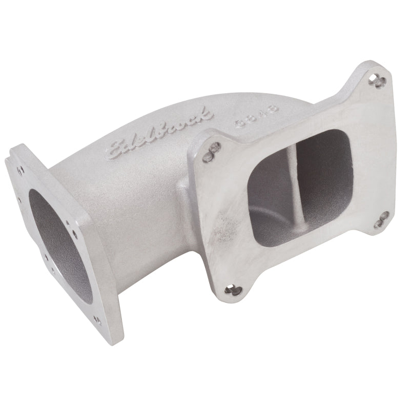 Edelbrock 3848 Low Profile Intake Elbow 90mm Throttle Body to Square-Bore Flange As-Cast Finish