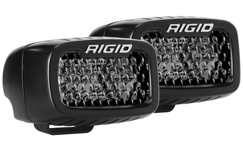 Rigid Industries 902513BLK SR-M Series PRO Midnight Edition - Spot - Diffused - Pair