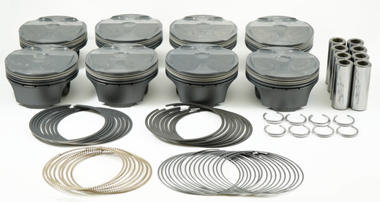 Mahle 930258362 MS Piston Set Gen 3 Coyote 308ci 3.662in Bore 3.65in Stroke 5.933in Rod .866 Pin 8.4cc 12 CR