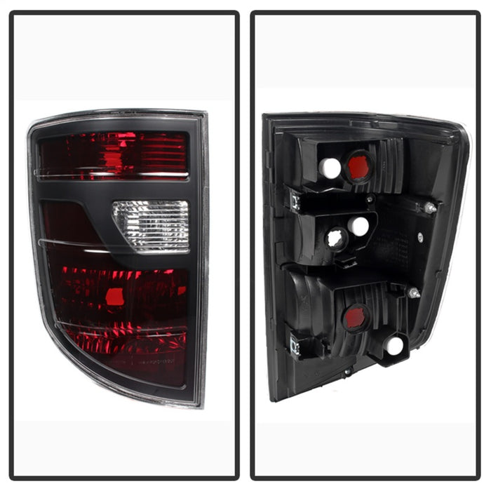 SPYDER 9033193 xTune Honda Ridgeline Pickup 06-08 OEM Style Tail Lights Red Smoked ALT-JH-HRID06-OE-RSM