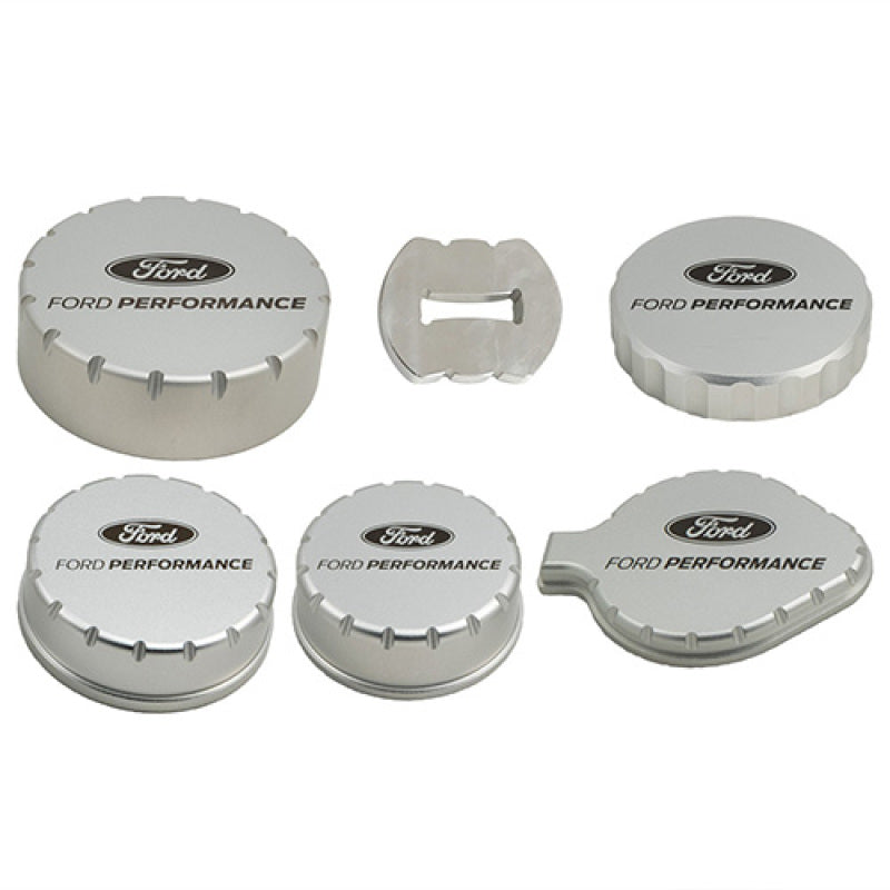 Ford Racing M-6766-M50A 15-25 Mustang 2.3L/5.0L Aluminum Machined Engine Cap Covers