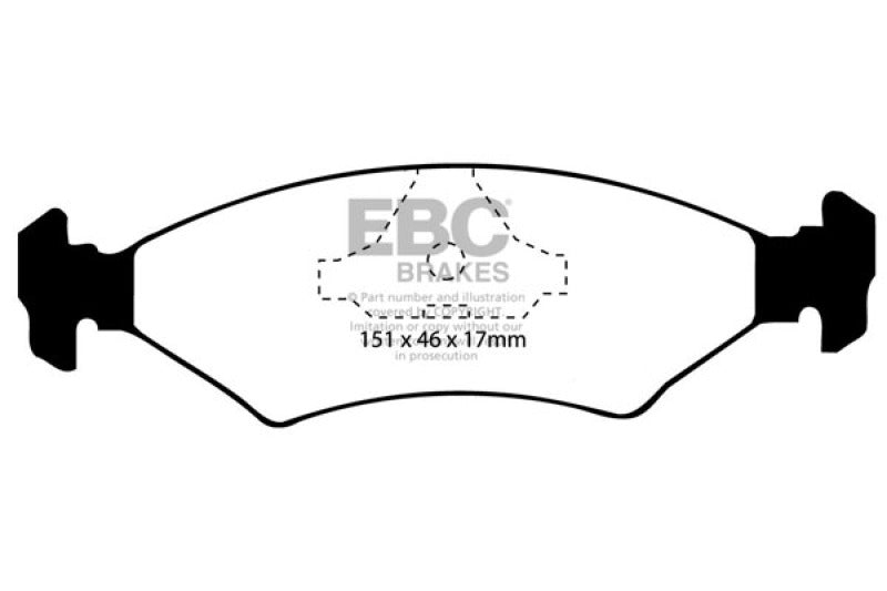 EBC DP3415C 85-89 Ferrari 328 3.2 Redstuff Rear Brake Pads