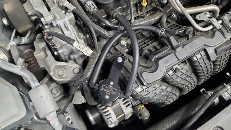 J&L 3120P-B 19-25 Nissan Altima 2.5L Oil Separator 3.0 Passenger Side - Black Anodized