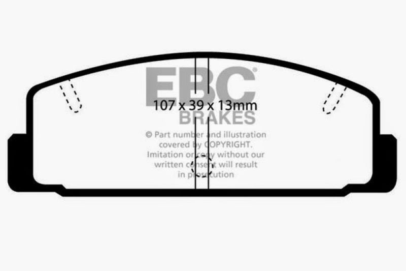 EBC DP4729R 03-04 Mazda Protege 2.0 Turbo (Mazdaspeed) Yellowstuff Rear Brake Pads