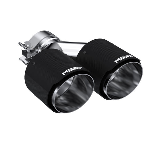 MBRP T5178CF Universal Carbon Fiber Dual Tip 4in OD/2.5in Inlet