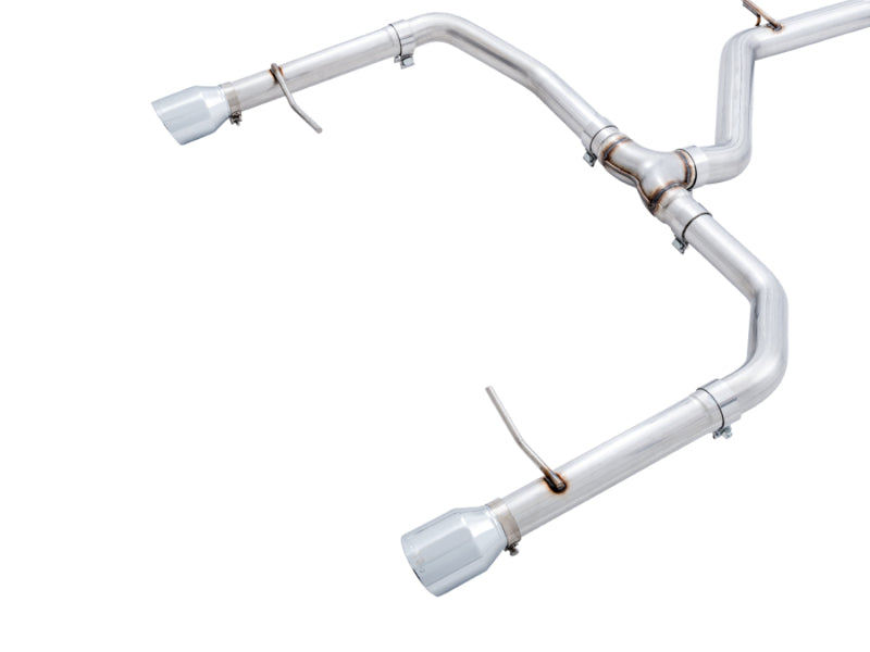 AWE Tuning 3020-22034 18-21 Volkswagen Jetta GLI Mk7 Track Edition Exhaust - Chrome Silver Tips (Fits OEM DP)