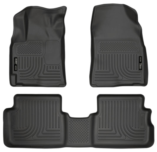 Husky Liners 98531 09-12 Toyota Corolla/Matrix/Pontiac Vibe (FWD) WeatherBeater Combo Black Floor Liners