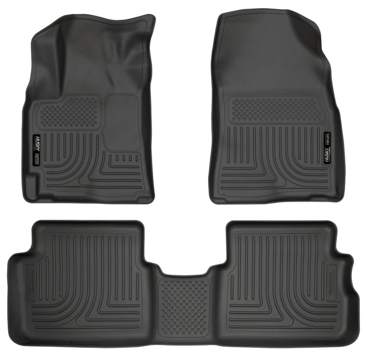 Husky Liners 98531 09-12 Toyota Corolla/Matrix/Pontiac Vibe (FWD) WeatherBeater Combo Black Floor Liners