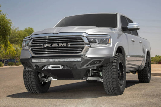 Addictive Desert Designs F551422770103 19 RAM 1500 Stealth Fighter Front Bumper w/ Winch Mount & Sensor Cut Outs