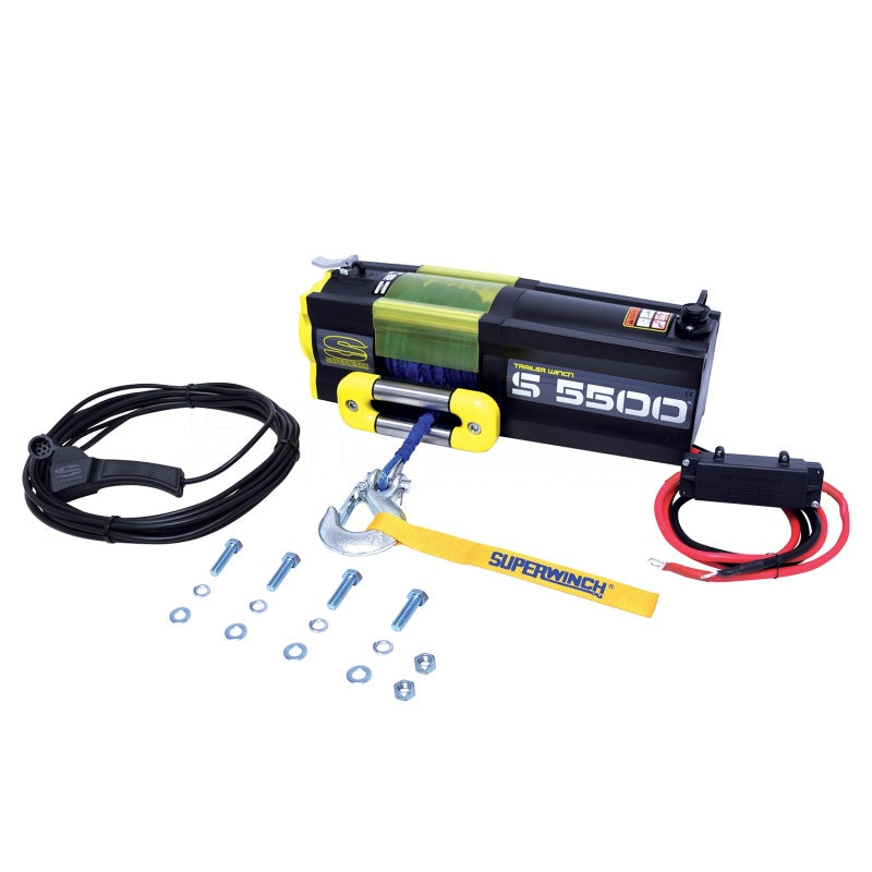 Superwinch 1455201 5500 LBS 12V DC 1/4in x 60ft Synthetic Rope S5500 Winch