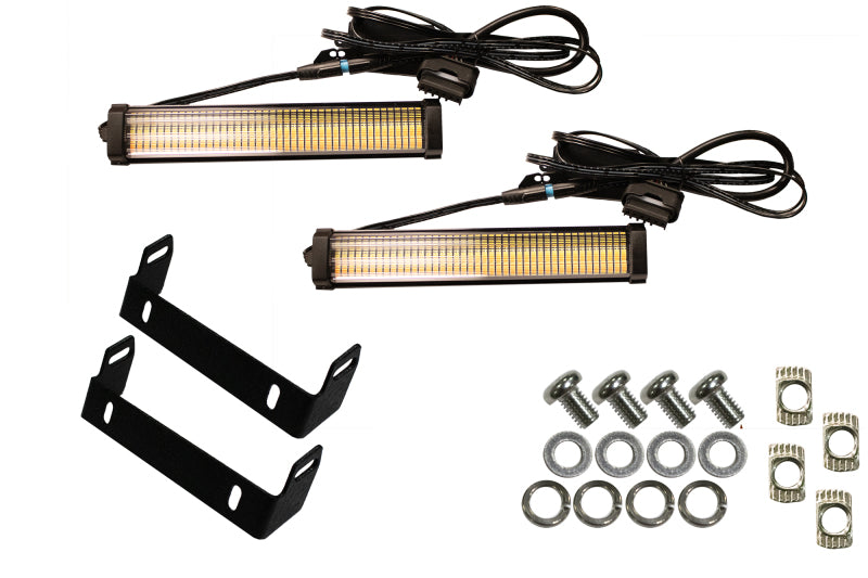 Fishbone Offroad FB31456 2018+ Jeep JL & 2020+ JT 7in Turn Signal & Side Marker Lights and Brackets