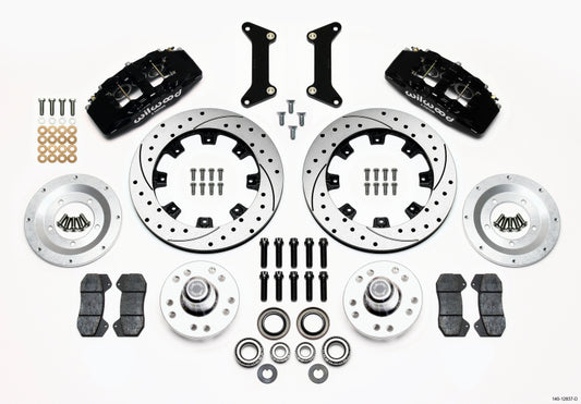 Wilwood 140-12837-D Dynapro 6 Front Hub Kit 12.19in Drilled 79-87 GM G Body