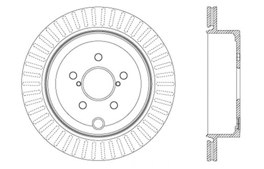 Stoptech 128.47031R StopTech Drilled Sport Brake Rotor