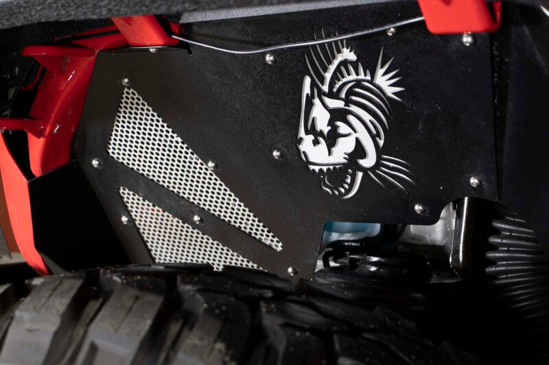 Fishbone Offroad FB33130 2018+ Jeep Wrangler JL Front/Rear Set of 4 Aluminum - Blk Powdercoat Inner Fenders