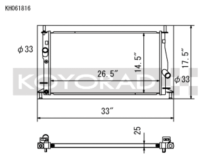 Koyo KH061816 04-09 Mazda Mazda3/Speed3 2.0/2.3L I4 NA/Turbo (MT) Radiator