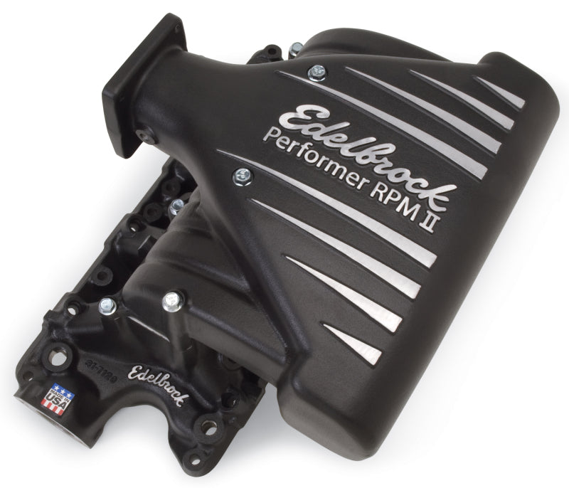 Edelbrock 71233 Intake Manifold Ford Mustang 5 0L Performer RPM II Manifold Black Finish