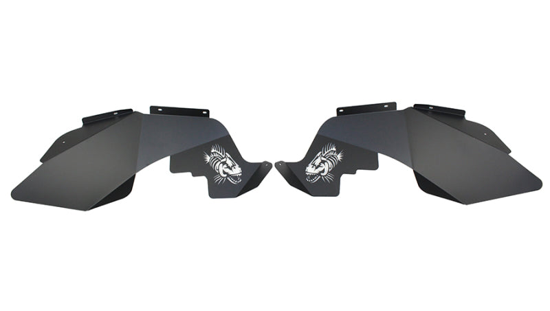 Fishbone Offroad FB33073 07-18 Jeep Wrangler JK Logo Aluminum Inner Fenders - Black Powdercoat