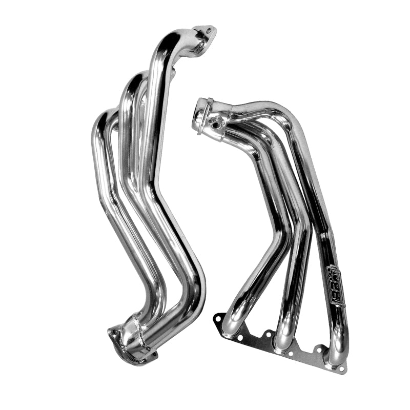 BBK 40500 07-11 Jeep 3.8 V6 Long Tube Exhaust Headers And Y Pipe And Converters - 1-5/8 Silver Ceramic