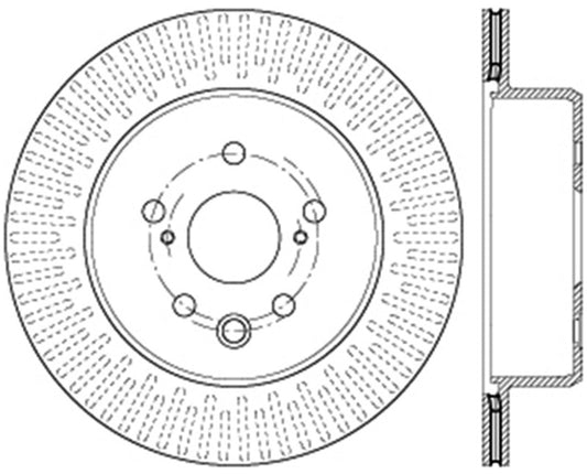 Stoptech 128.44189L StopTech Lexus 13-15 GS350/14-15 IS350/13-15 GS350H/15 RC350 Left Rear Drilled Sport Brake Rotor