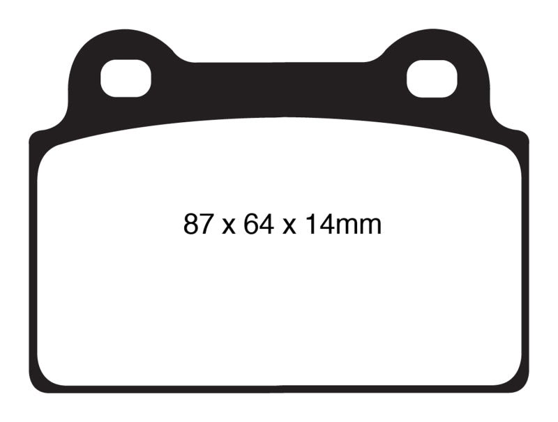 EBC DP41985R 08-16 Mitsubishi Lancer Evo 10 2.0 Turbo (1 piece rotor) Yellowstuff Rear Brake Pads