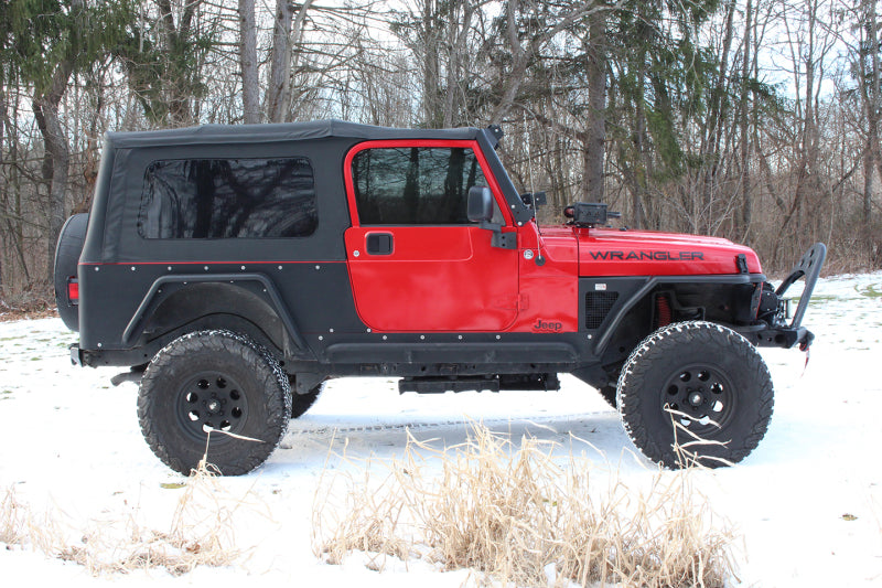 Fishbone Offroad FB23029F 97-06 Jeep Wrangler TJ Steel Tube Fenders Front 3In Flare - Blk Textured Powdercoat