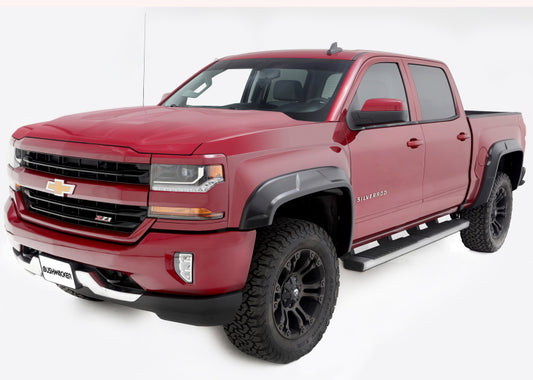 Bushwacker 40944-02 2019 Chevrolet Silverado 1500 w/ 69.3in Fleetside Bed DRT Style Flares 4pc - Black