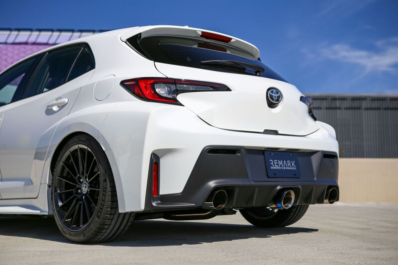 Remark RK-C3076T-05 2023+ Toyota GR Corolla Elite Spec Cat-Back Exhaust w/ Outer Polished & Center Burned TI Tips