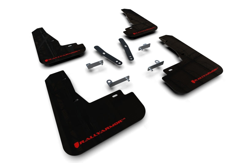 Rally Armor MF91-UR-BLK-RD 22-25 Kia EV6 Black UR Mud Flap Red Logo