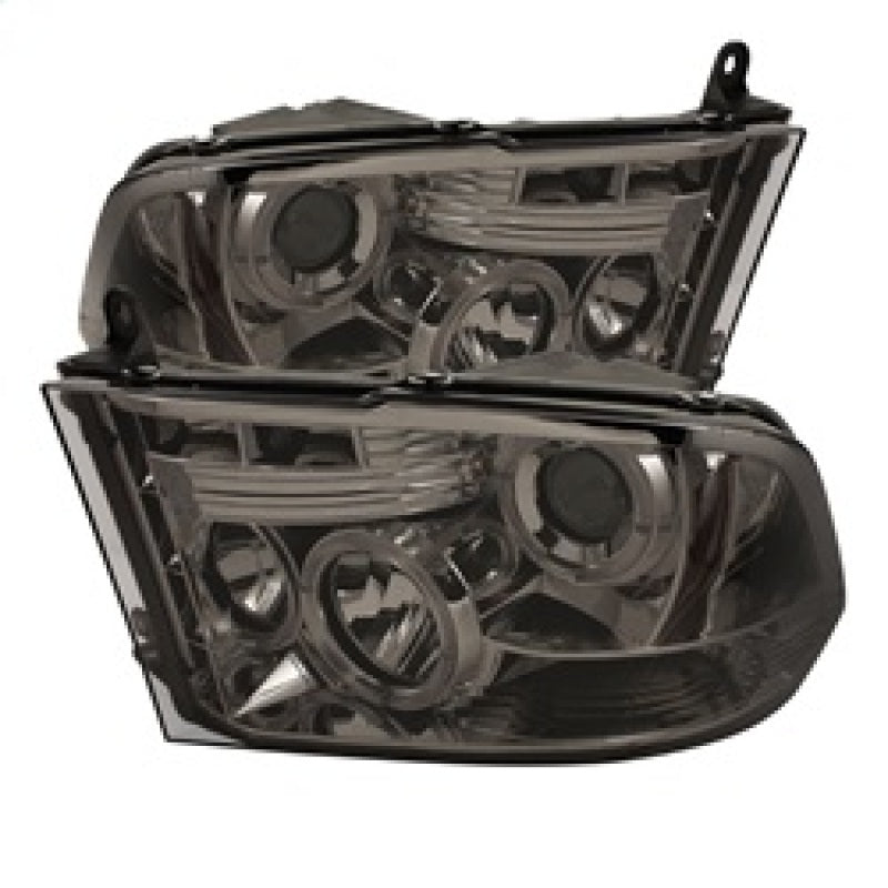 SPYDER 5010056 Spyder Dodge RAM 1500 09-14 10-14 Projector Headlights Halogen- LED Halo LED- Smke PRO-YD-DR09-HL-SM