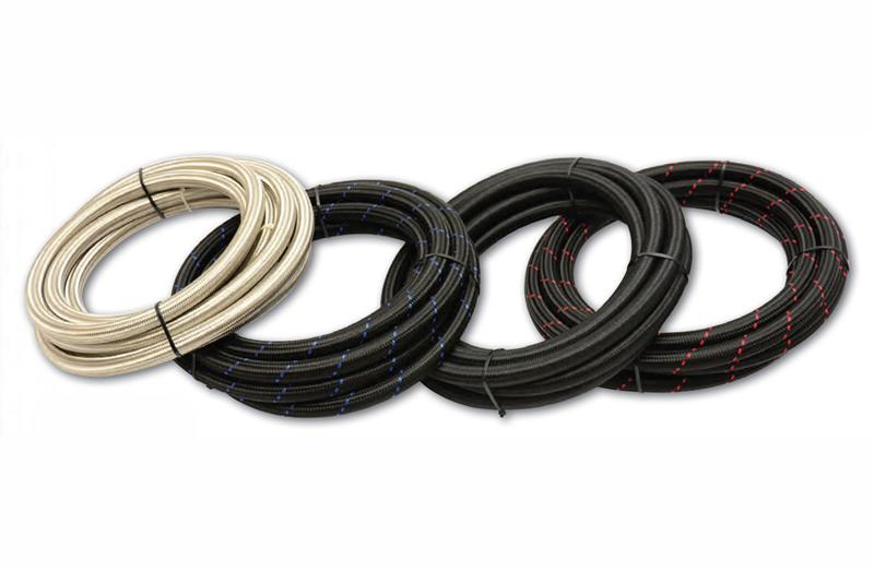 Vibrant 11972B -12 AN Two-Tone Black/Blue Nylon Braided Flex Hose (10 foot roll)