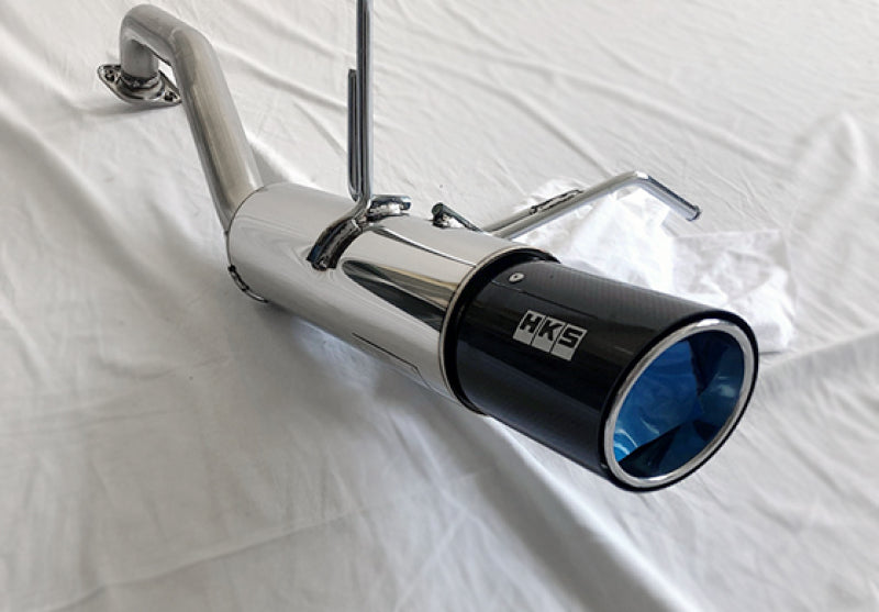 HKS 32016-KH001 Hi-Power Muffler 2014+ Honda Fit Sport GK5 w/ Carbon Tips