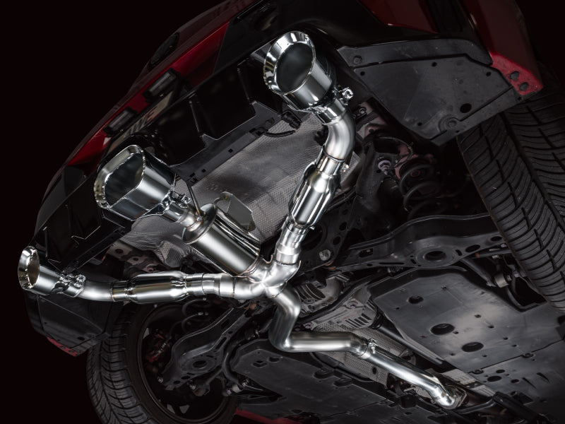 AWE Tuning 3020-52472 AWE 23-24 Toyota GR Corolla Track Edition Catback Exhaust - Chrome Silver Tips