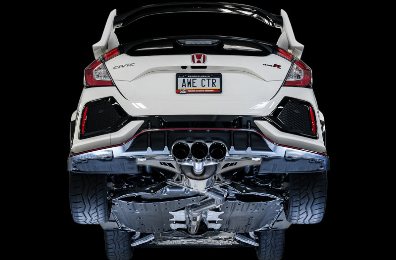 AWE Tuning 3015-43000 2017+ Honda Civic Type R Touring Edition Exhaust w/Front & Mid Pipe - Diamond Blk Tips