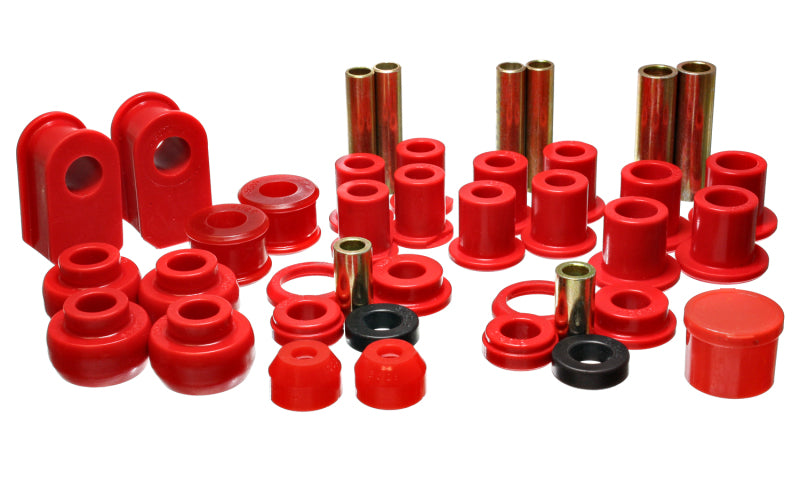 Energy Suspension 4.18116R 92-06 Ford E-250/E-350 Van 2WD Red Hyper-flex Master Bushing Set