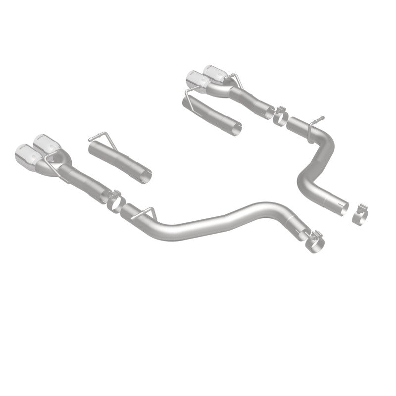 Magnaflow 19218 MagnaFlow Axle-Back, SS, 2.5in, Quad Split Rear 3.5in Tip 2015 Dodge Challenger 3.6L V6