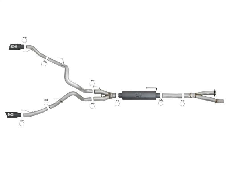 aFe 49-33094-B MACH Force-Xp 3in to 3-1/2in 304 SS Cat-Back Exhaust w/Black Tip 17-18 Ford F-150 Raptor V6 3.5L
