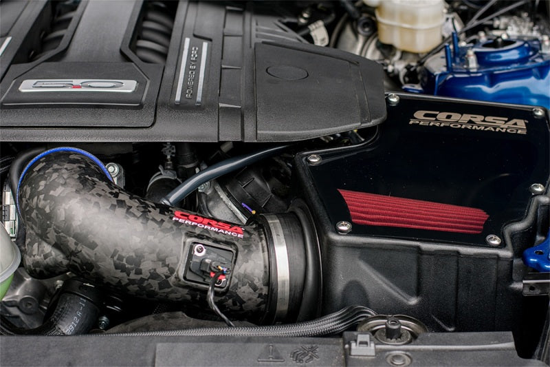 CORSA Performance 44007D-MF Corsa 2018-2023 Ford Mustang GT 5.0L V8 Forged Carbon Fiber Air Intake w/ DryTech 3D No Oil Filter