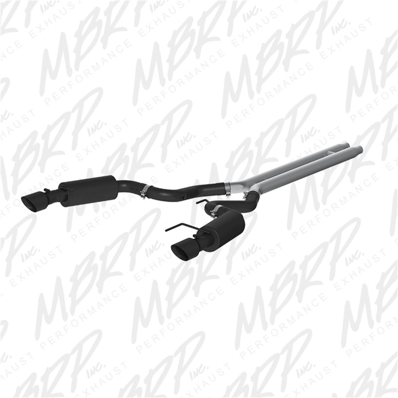 MBRP S7239BLK 15 Ford Mustang GT 5.0 Convertible Black 3in Cat Back Dual Split Rear Exit (Street Version)