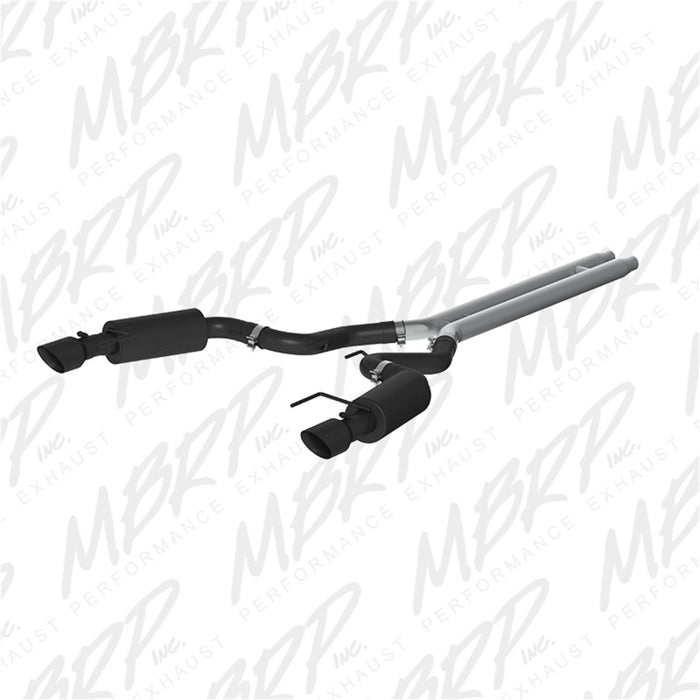 MBRP S7239BLK 15 Ford Mustang GT 5.0 Convertible Black 3in Cat Back Dual Split Rear Exit (Street Version)